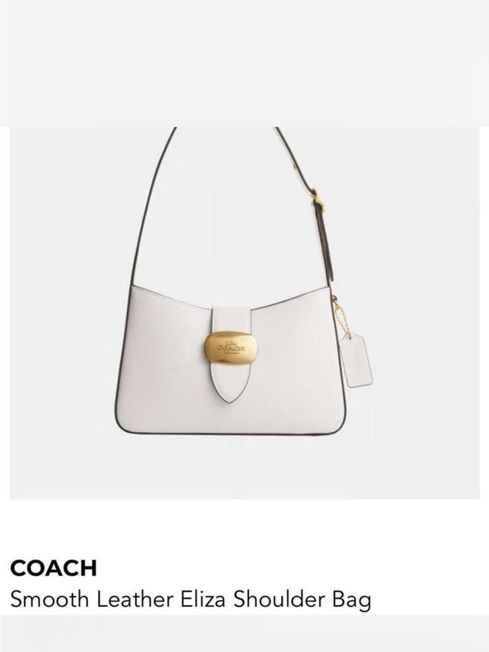 NWOT Coach Smooth Leather Eliza Shoulder Bag